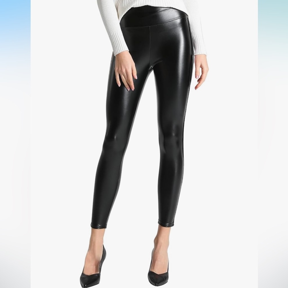 Black Faux Leather Leggings